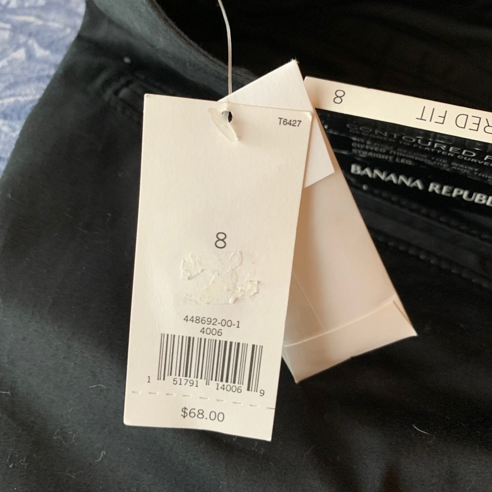 Banana Republic Contoured Fit Black Culottes Women’s Stretch Pants NWT Size 8 - Picture 4 of 7